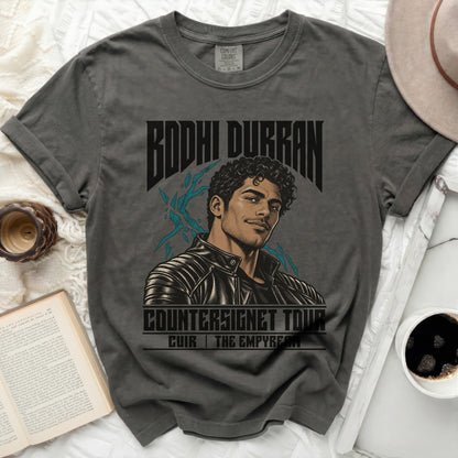 T-shirt featuring Bodhi Durran art and "Countersignet Tour" text.