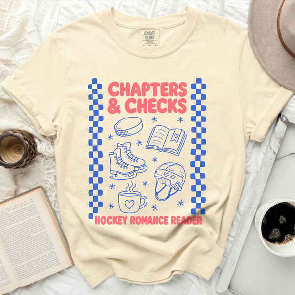 Chapters & Checks Hockey Tee in Ivory