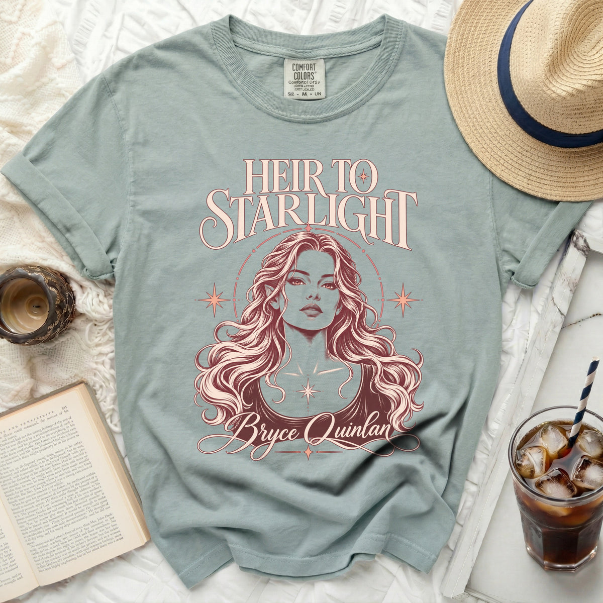 T-shirt with "Heir to Starlight Bryce Quinlan" text and illustration.