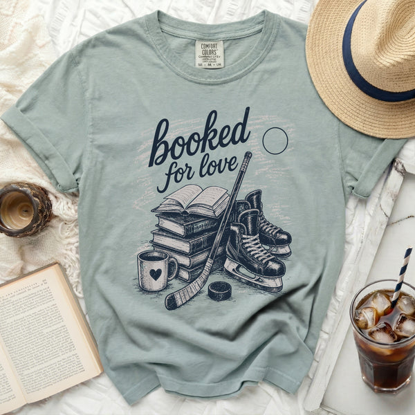 Booked For Love Hockey & Bookworm Tee in Bay