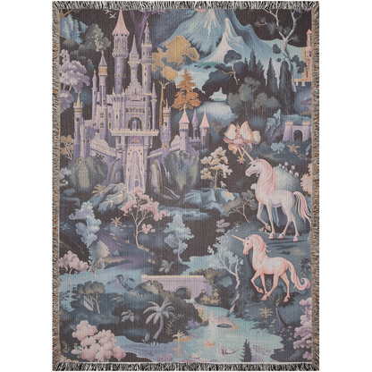 🏰 Enchanted Castle Tapestry Blanket