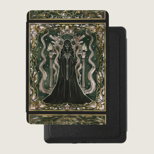 Dark Hooded Skeleton Mystic Green Gold Ornate Art product type