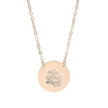 Hot Girls Read Engraved Necklace Personal Accessory