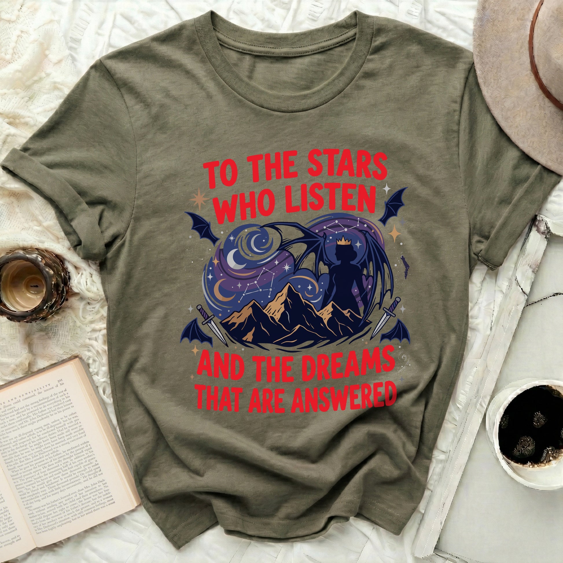 TO THE STARS WHO LISTEN AND THE DREAMS product type
Stars Design
Dreams Theme
Celestial Art
Fantasy Inspired
Mystical Graphic
Night Sky Motif
Constellation Print
Mountain Scenery
Dragon Creature
Bat Wings
Sword Element
Crown Detail
Spiritual Quote
Inspirational Text
Woodland Fantasy
Dark Aesthetic
Mythical Creature
Unique Graphic
Aesthetic Design
Magical Vision
