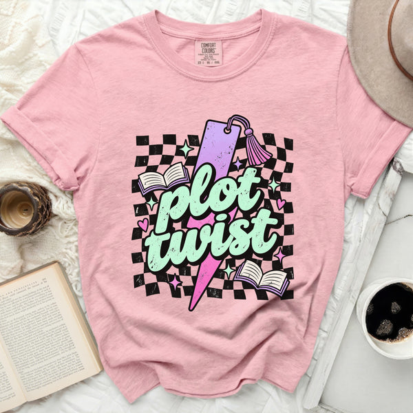Plot Twist Bookish Tee in Blossom