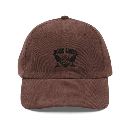 Book Lover Embroidered Corduroy Dad Cap