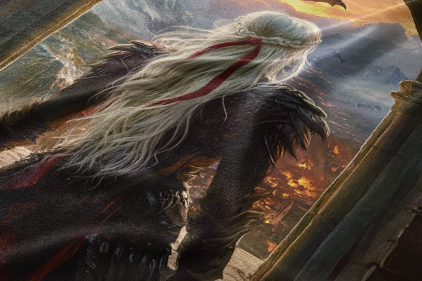 Epic Fantasy Dragon Battle Scene Poster