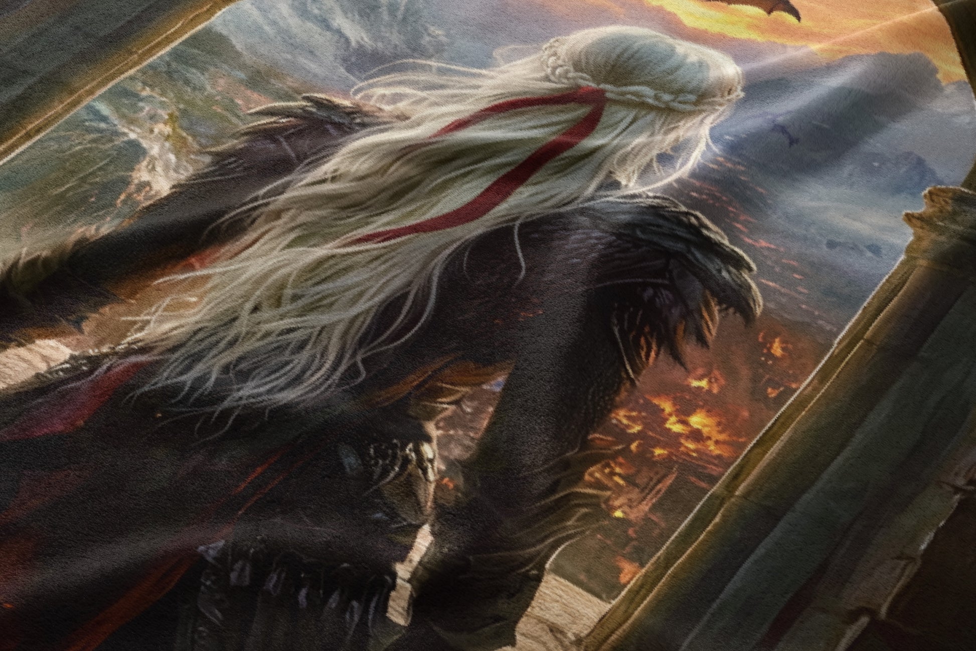 Epic Fantasy Dragon Battle Scene Poster