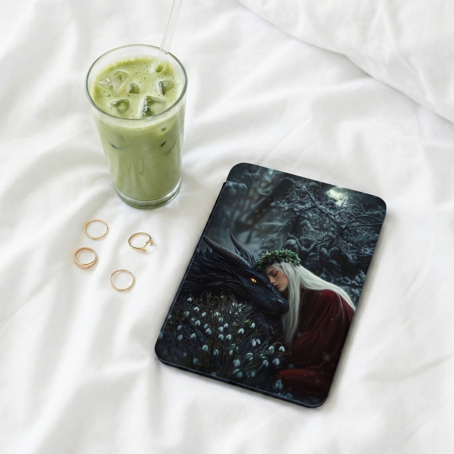 Winter Forest Dragon Woman White Hair Design product type