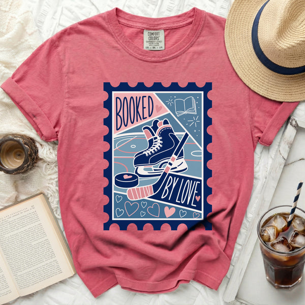 Booked by Love Hockey Fan Tee in Crunchberry