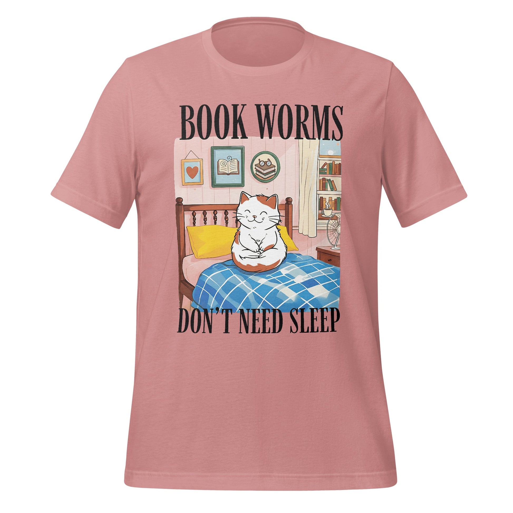 Book Worms Don't Need Sleep Funny Cat Shirt