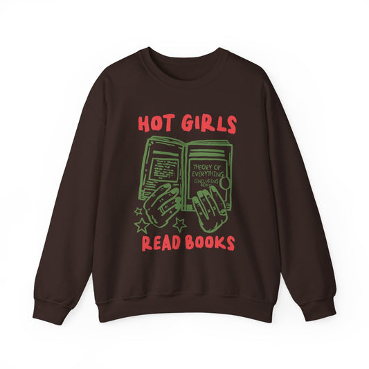 Hot Girls Read Books Graphic Sweatshirt