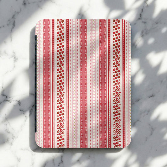 Red and White Floral Striped Design Cutting Board