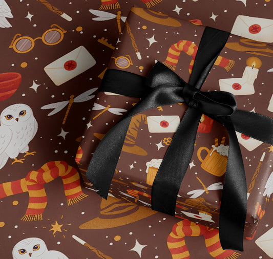 Wizarding World-Themed Gift Wrapping Paper