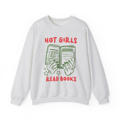 Hot Girls Read Books Long Sleeve Sweater Apparel