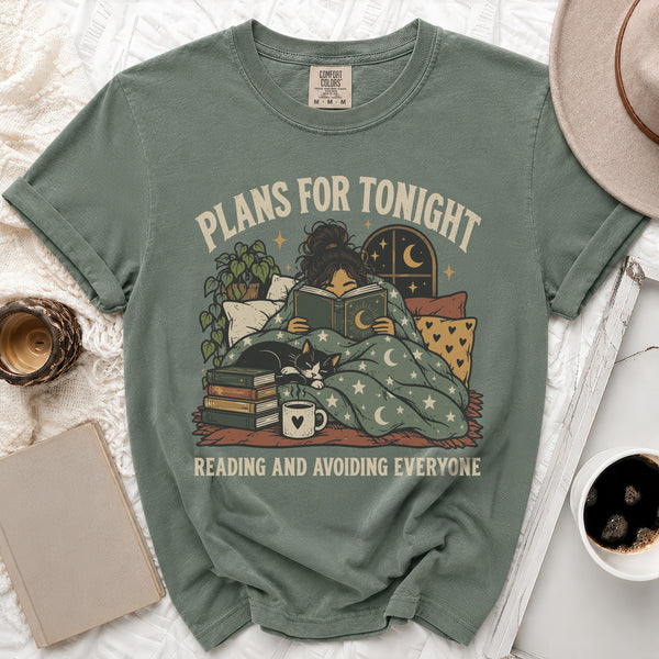 Plans For Tonight Tee in Moss