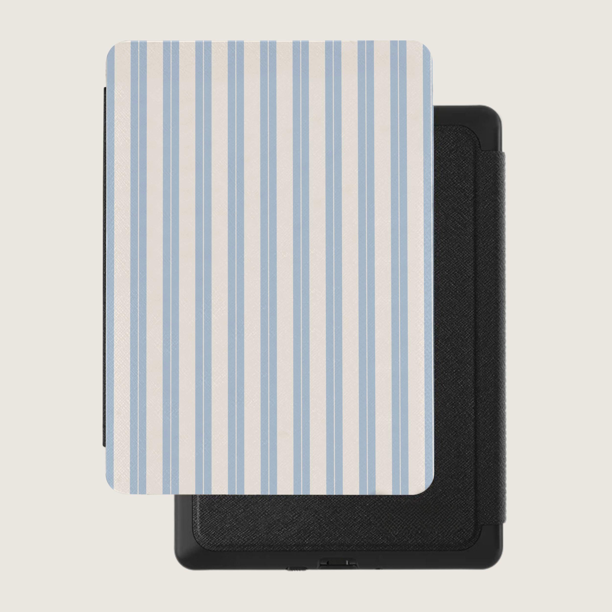Blue and White Striped Pattern Kindle Cover