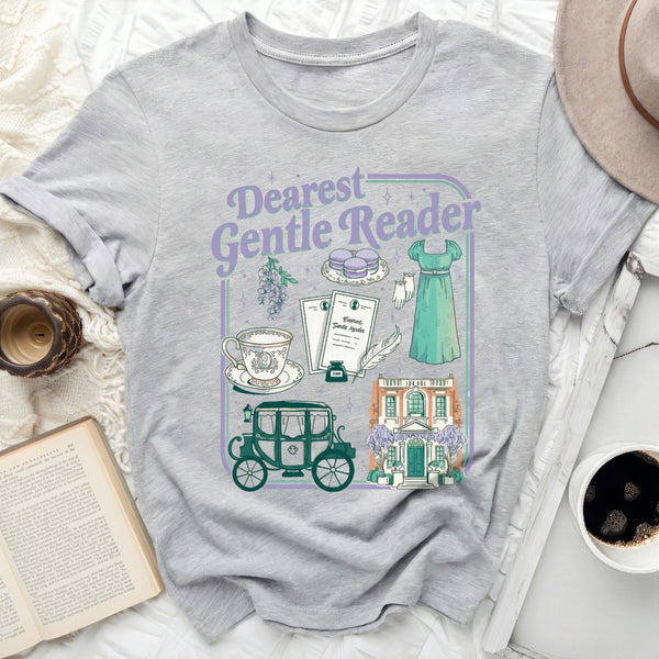Dearest Reader Tee in Athletic Heather