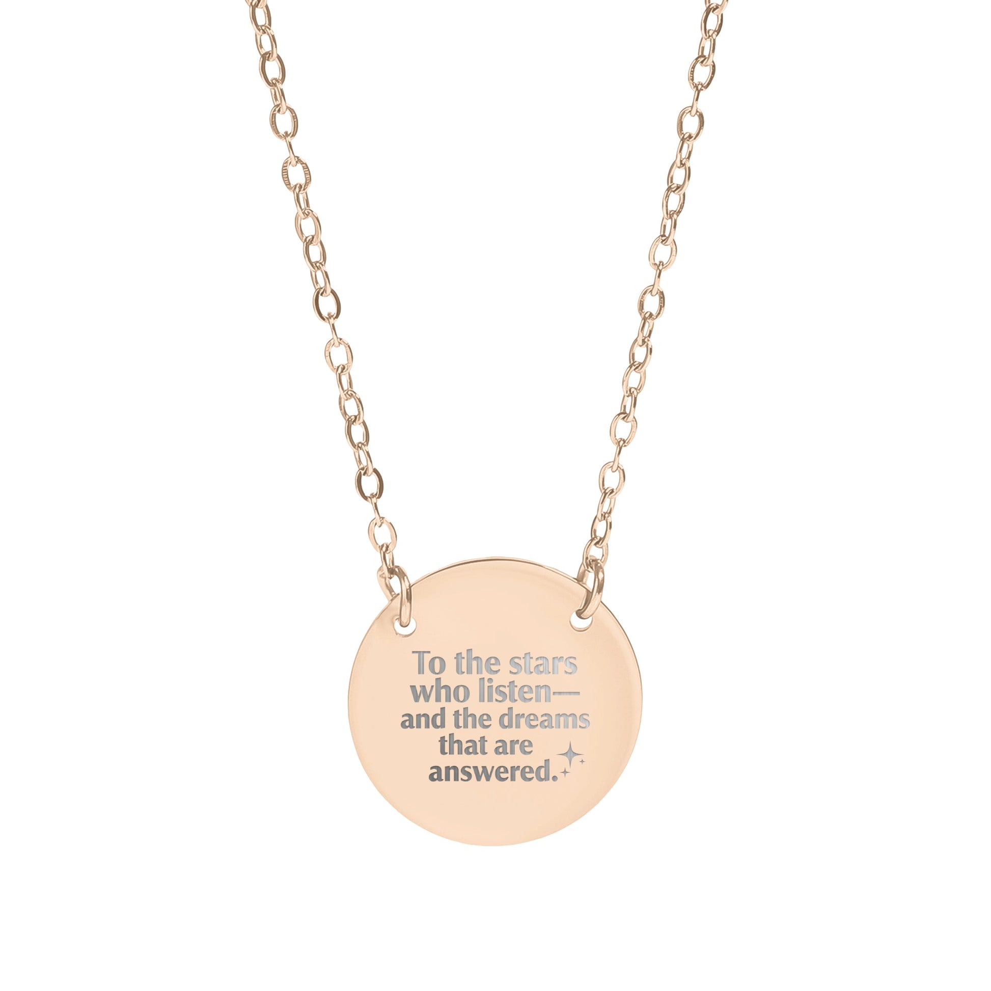 To the stars who listen and the dreams that are answered necklace