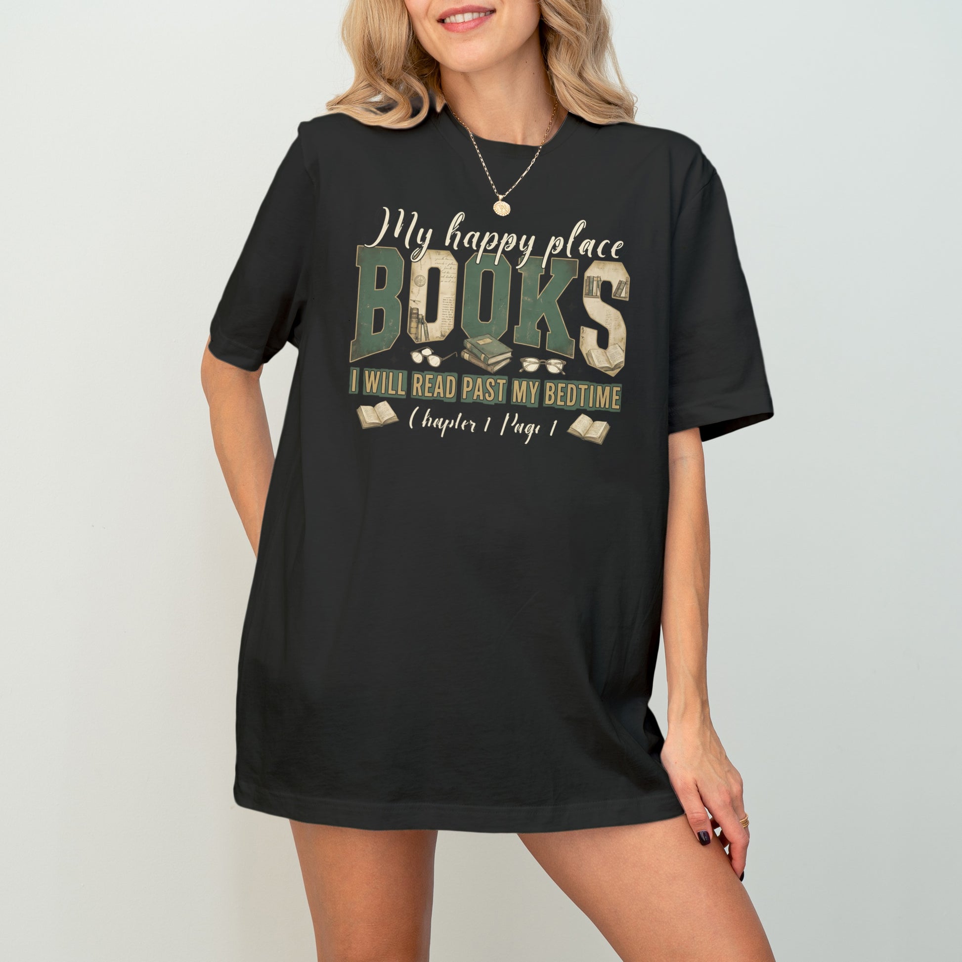 My Happy Place Books Graphic T-Shirt