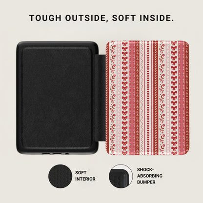 Protective Case with Red and White Pattern Design