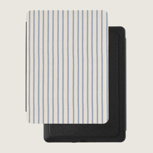 Blue and White Striped Protective Cover for Tablet