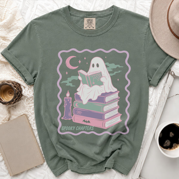 Ghost Reader Candlelight Tee in Moss
