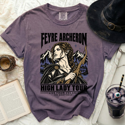 Feyre Archerron High Lady Tour Live from Velaris The Night Court graphic t-shirt.