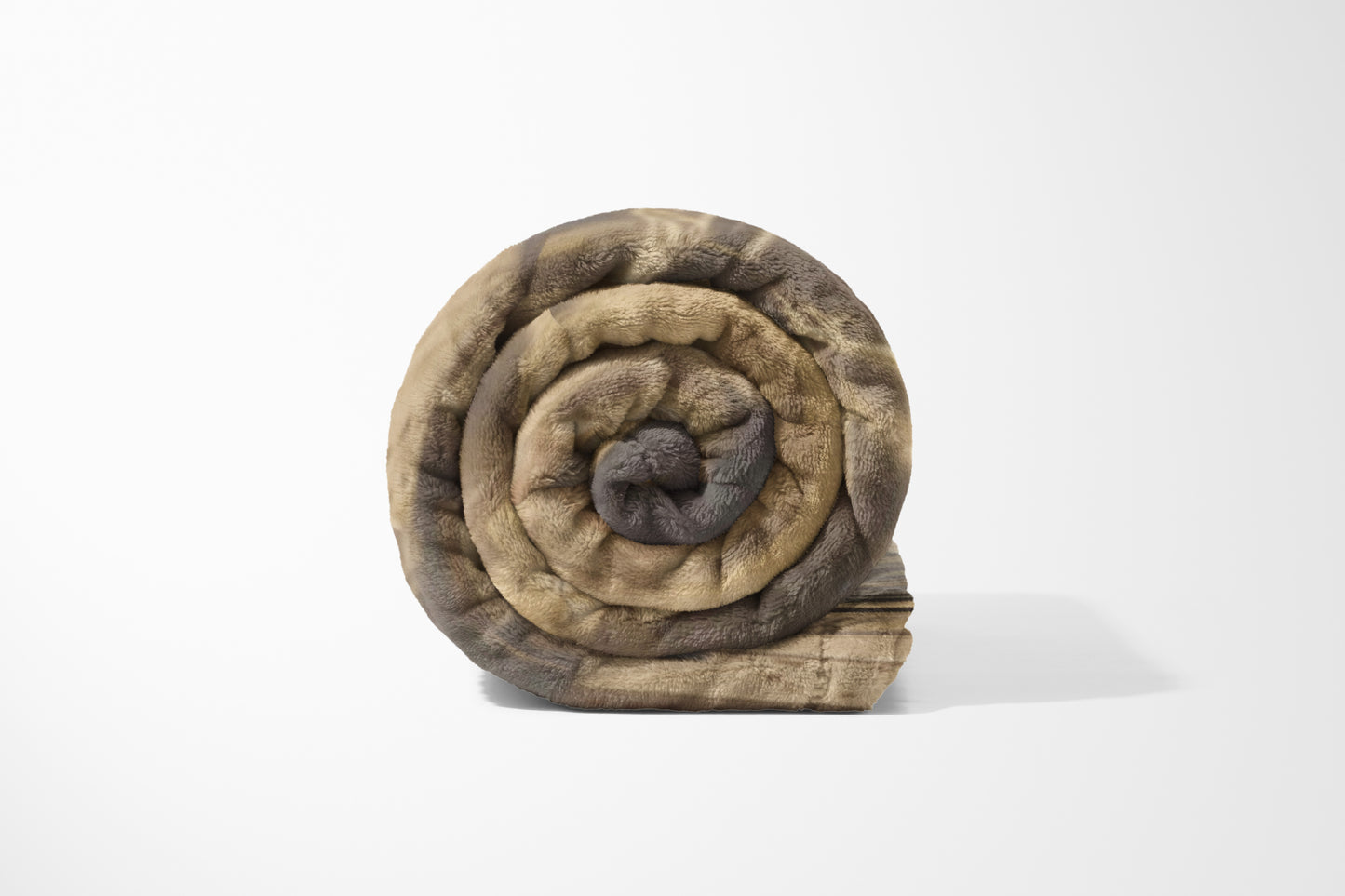 Cozy Soft Brown Fur Look Roll Up Blanket