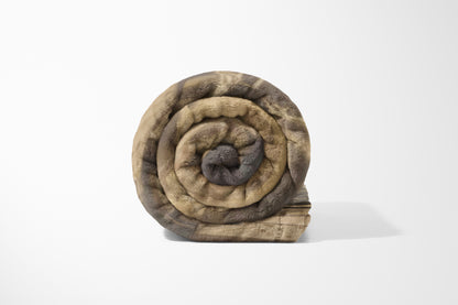 Cozy Soft Brown Fur Look Roll Up Blanket