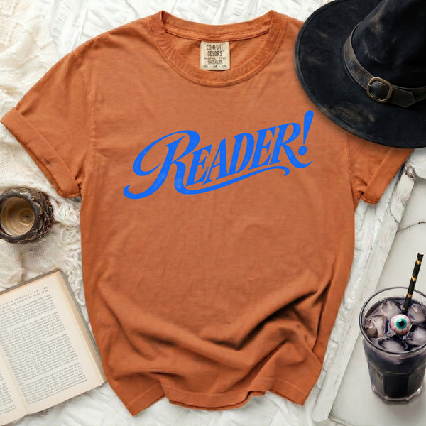 Vintage Retro Reader Tee in Yam