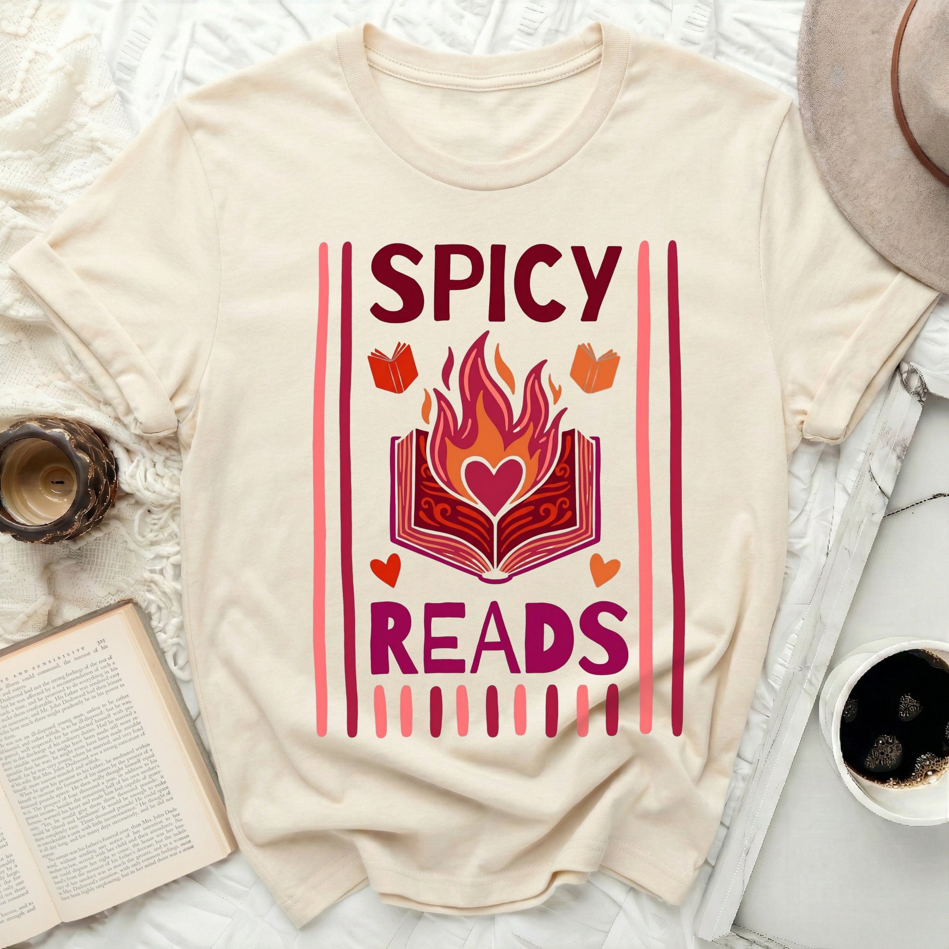 SPICY READS Flaming Heart Book Lover Graphic Product Type
Spicy Reads
Book Lover
Bookworm
Reading Enthusiast
Flaming Book
Graphic Design
Heart Motif
Literature Fan
Cozy Reader
Aesthetic Design
Unique Graphic
Literary Gift
Romance Reader
Fantasy Books
Fiction Fan
Reader Life
Bookish Apparel
Story Time
Novel Reader
Book Nerd