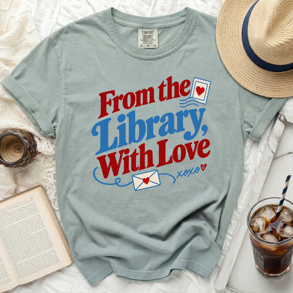 Library Love Letter Tee in Bay