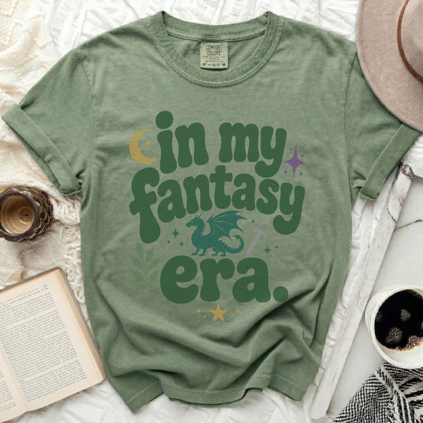 My Fantasy Era Dragon Tee in Moss