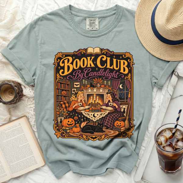 Candlelight Book Club Tee in Bay