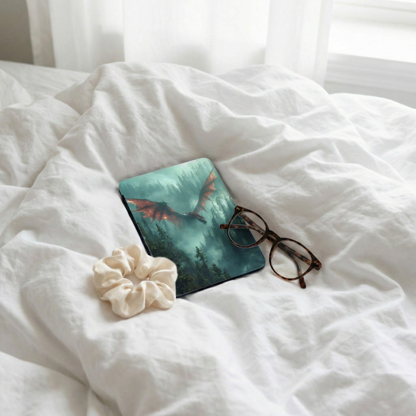 Majestic Dragon Flying Forest Misty Scene Mousepad product type