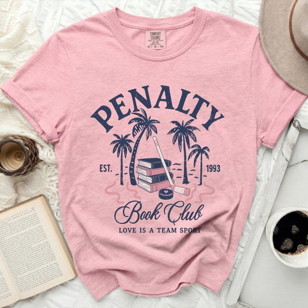 Penalty Book Club Hockey Love Tee in Blossom
