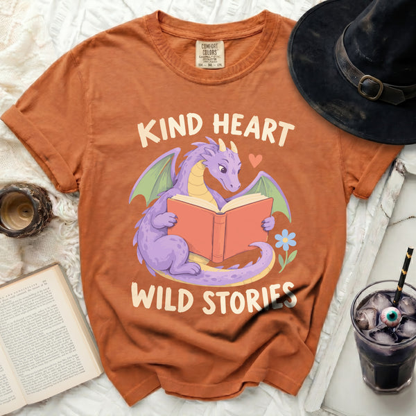 Kind Heart Dragon Tee in Yam