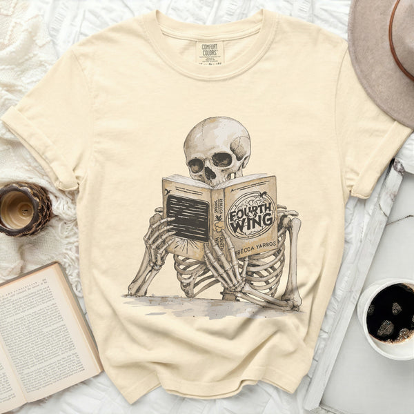 Fourth Wing Skeleton Tee in Ivory