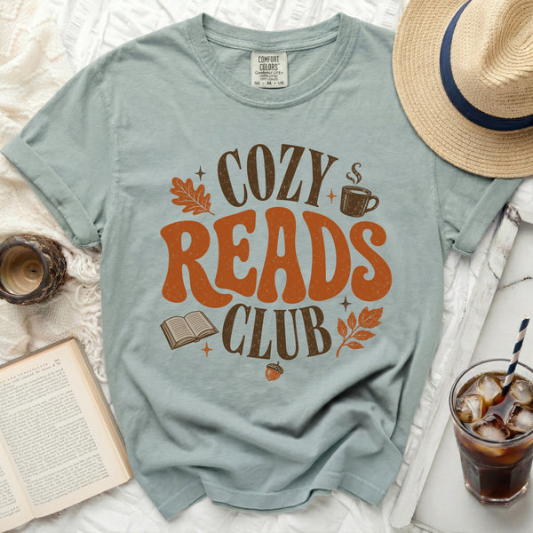 Cozy Reads Club Tee in Bay