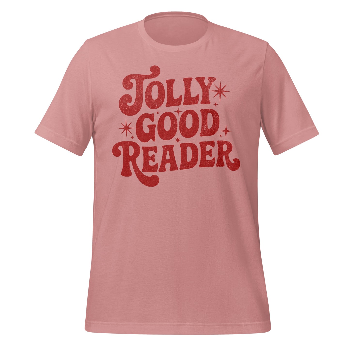 Jolly Good Reader graphic t-shirt product