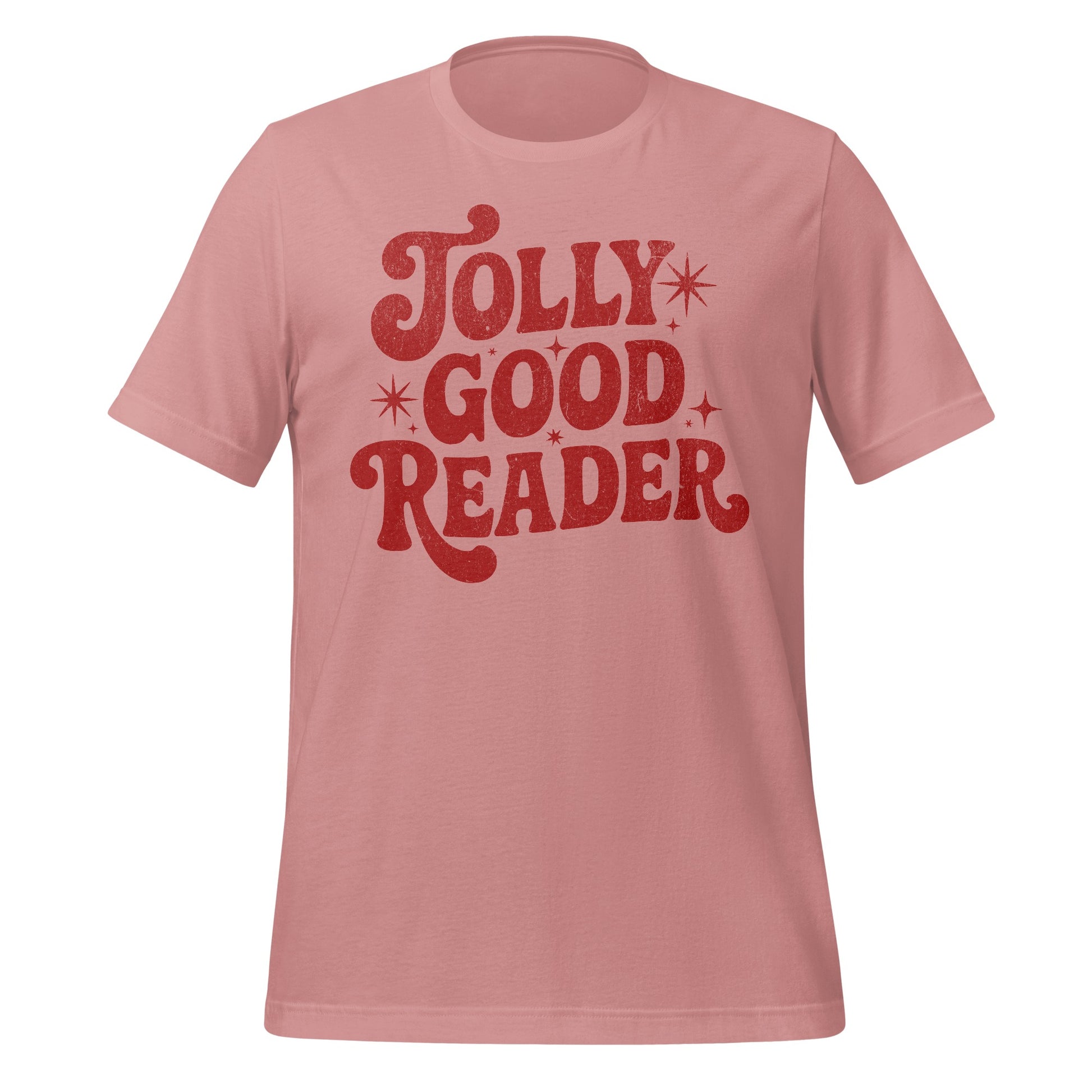 Jolly Good Reader graphic t-shirt product