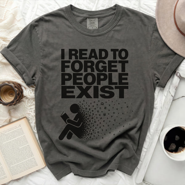 Forget People Exist Reader Tee in Pepper