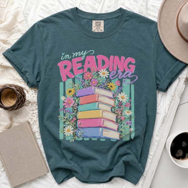 Reading Era Tee in Blue Spruce