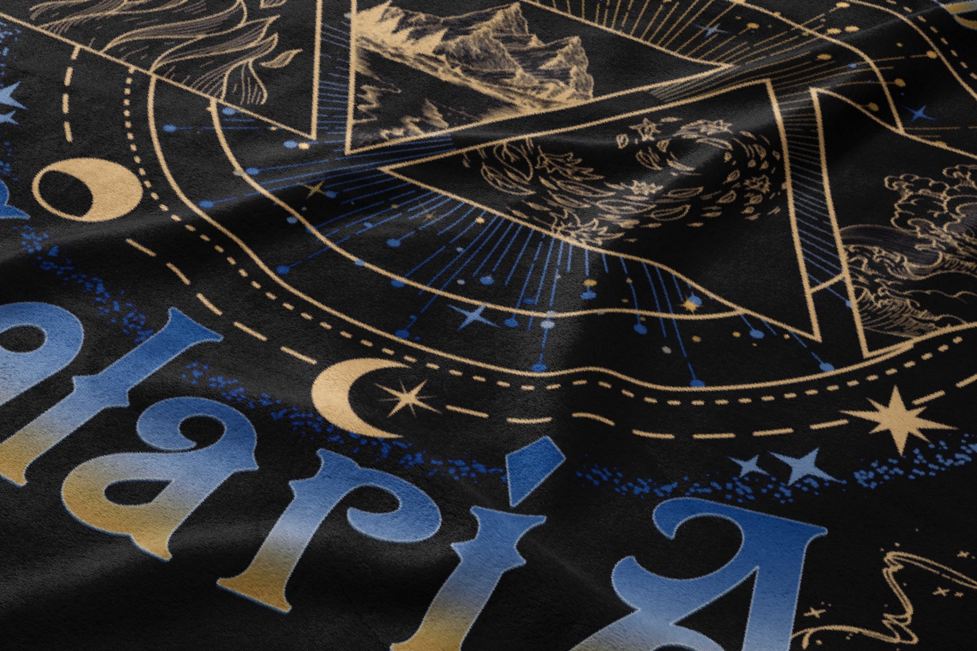 Celestial Night Sky Artwork Blanket Design