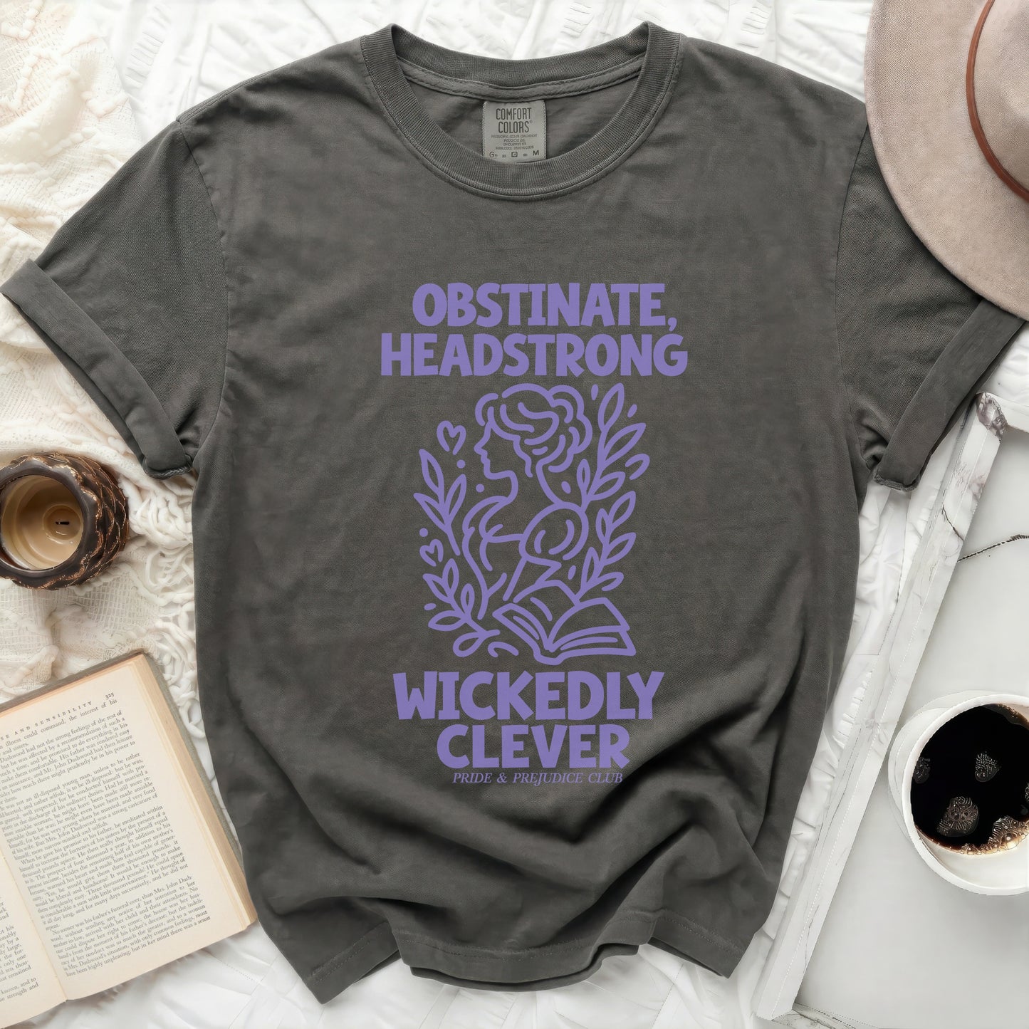 Obstinate, Headstrong, Wickedly Clever Pride & Prejudice Club tee.