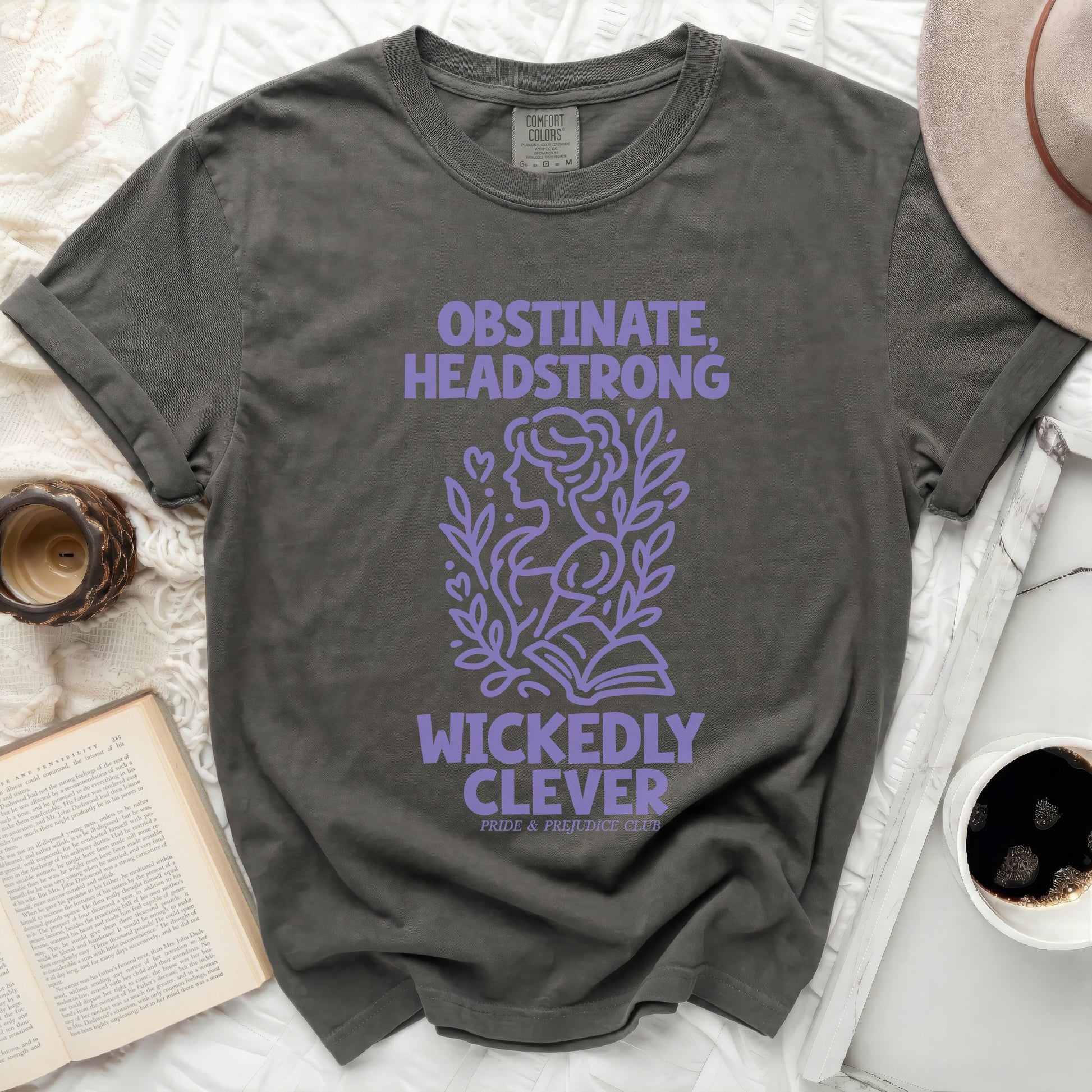 Obstinate, Headstrong, Wickedly Clever Pride & Prejudice Club tee.