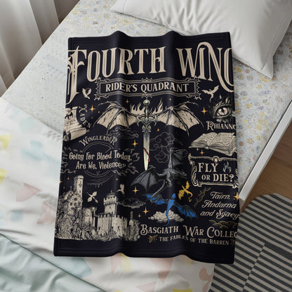 Fourth Wing Rider's Quadrant Tapestry Blanket