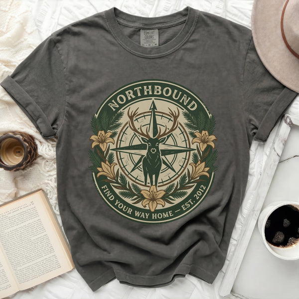 Northbound Deer Tee in Pepper