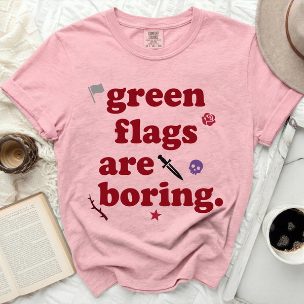 Green Flags Are Boring Tee in Blossom